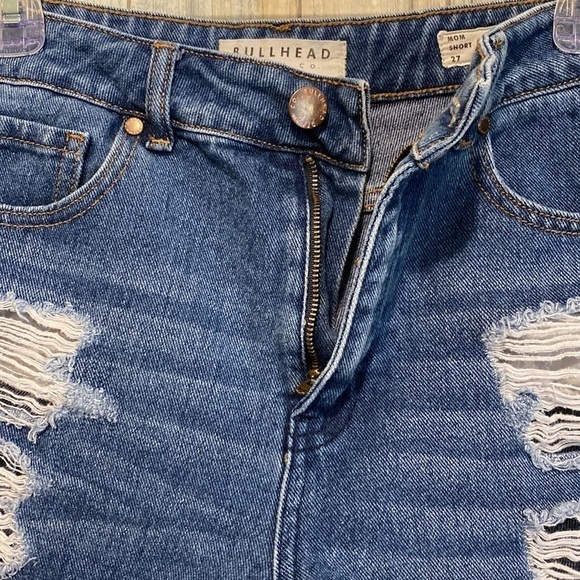 Distressed High Waist Mom Shorts | BullHead/Pacsun | Size 27 - Picture 6 of 11